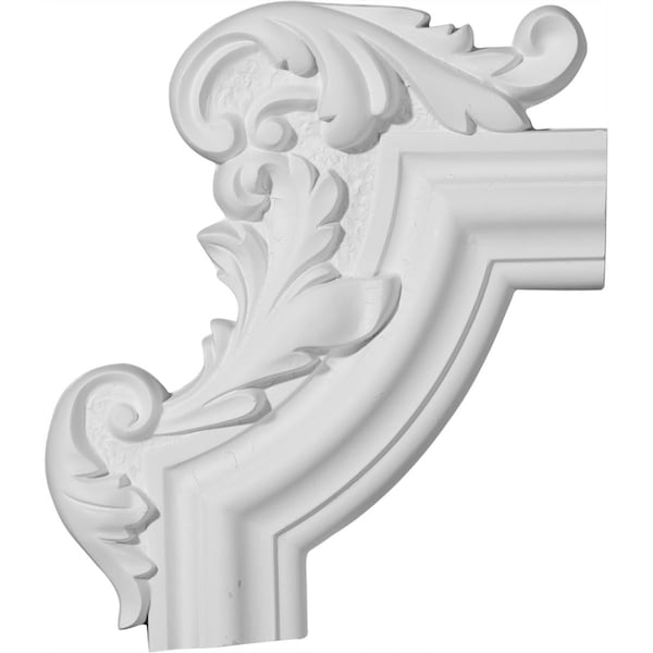 Ekena Millwork 13 1/4"W x 10 5/8"H x 1 1/8"P Pompeii Panel Moulding Corner, Left (matches moulding PML02X00PO) PML13X10PM-L - main